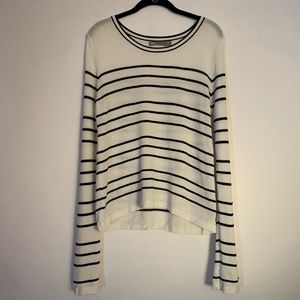 ASOS Long sleeve white & black stripe top